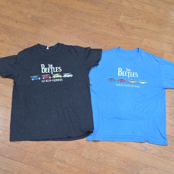 Tops - The Beetles Graphic‎ T-Shirts in Black and Blue